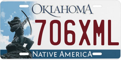 OK license plate 706XML