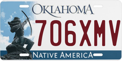 OK license plate 706XMV
