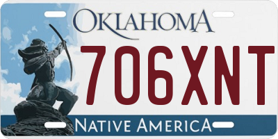 OK license plate 706XNT