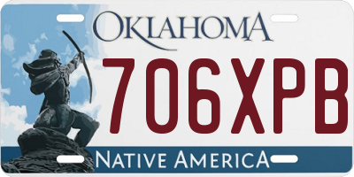 OK license plate 706XPB