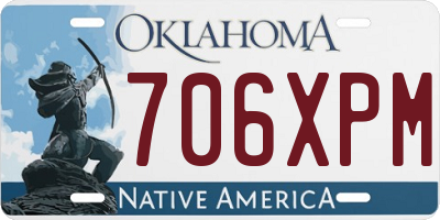 OK license plate 706XPM
