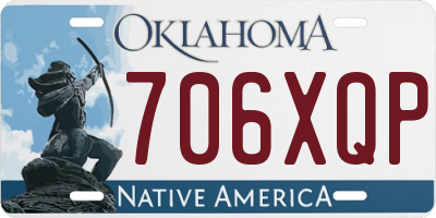 OK license plate 706XQP