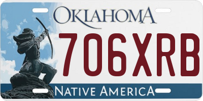 OK license plate 706XRB