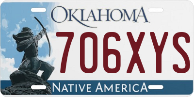 OK license plate 706XYS