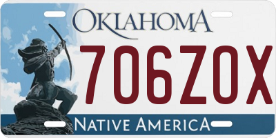 OK license plate 706ZOX
