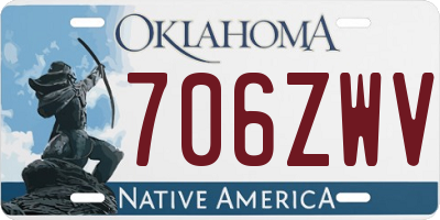 OK license plate 706ZWV