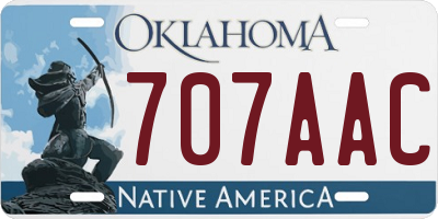 OK license plate 707AAC