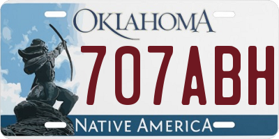 OK license plate 707ABH