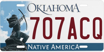 OK license plate 707ACQ