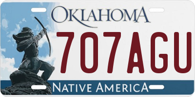 OK license plate 707AGU