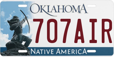 OK license plate 707AIR