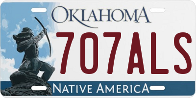 OK license plate 707ALS