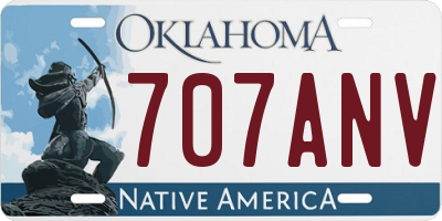 OK license plate 707ANV