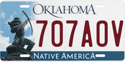 OK license plate 707AOV