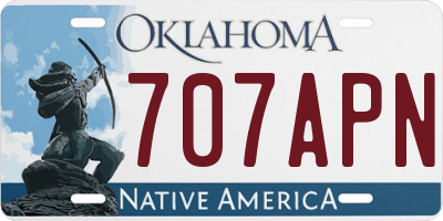 OK license plate 707APN