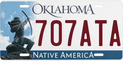 OK license plate 707ATA