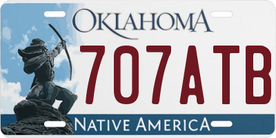OK license plate 707ATB