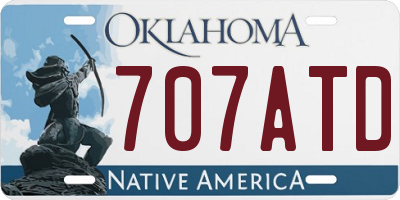 OK license plate 707ATD