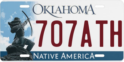 OK license plate 707ATH