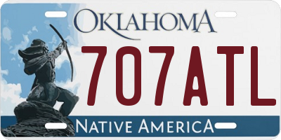 OK license plate 707ATL