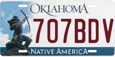 OK license plate 707BDV