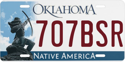 OK license plate 707BSR