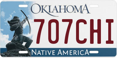 OK license plate 707CHI