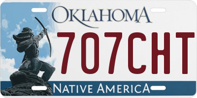 OK license plate 707CHT