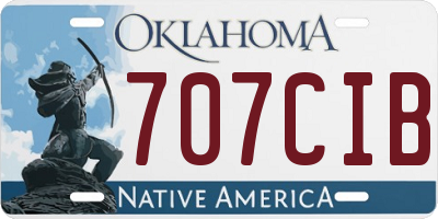 OK license plate 707CIB