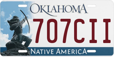 OK license plate 707CII