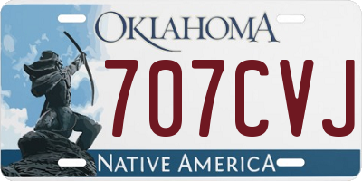 OK license plate 707CVJ
