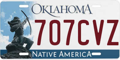 OK license plate 707CVZ