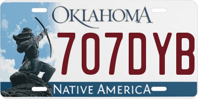 OK license plate 707DYB