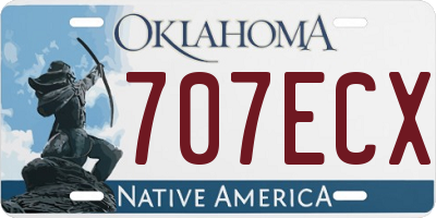 OK license plate 707ECX