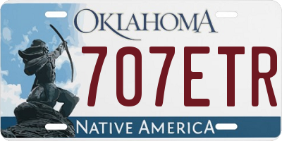 OK license plate 707ETR