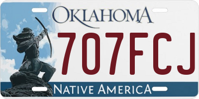 OK license plate 707FCJ