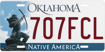 OK license plate 707FCL