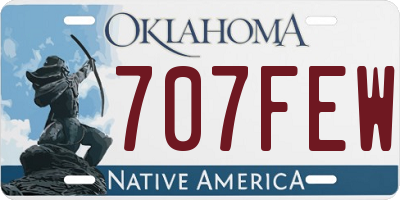OK license plate 707FEW