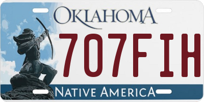 OK license plate 707FIH