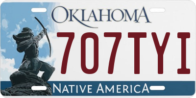 OK license plate 707TYI