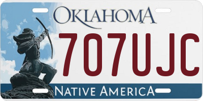 OK license plate 707UJC
