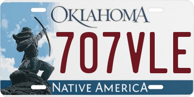 OK license plate 707VLE