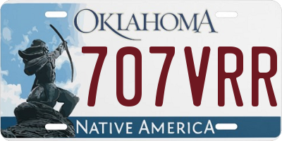 OK license plate 707VRR