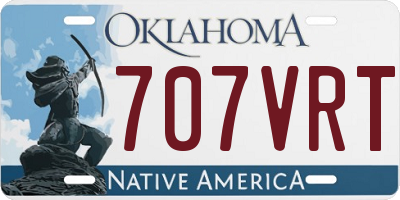 OK license plate 707VRT