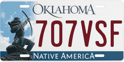 OK license plate 707VSF