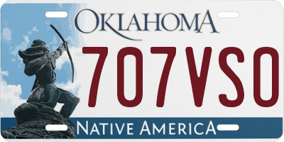 OK license plate 707VSO