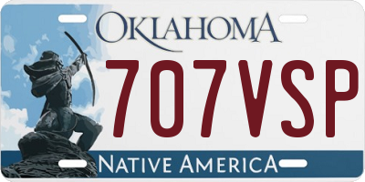 OK license plate 707VSP