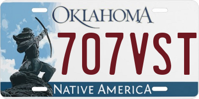 OK license plate 707VST