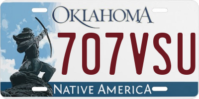 OK license plate 707VSU