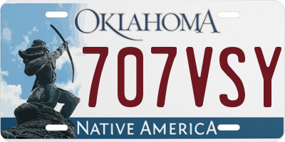 OK license plate 707VSY